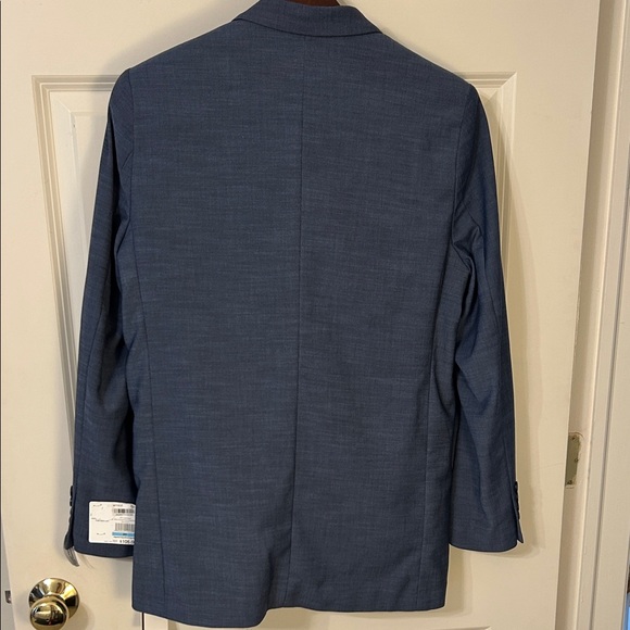 NWT Calvin Klein Boys Mixed Size, Slim Fit Medium Blue Single Breasted Suit - Picture 7 of 11